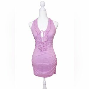 Oh Polly Lavender Halter Dress